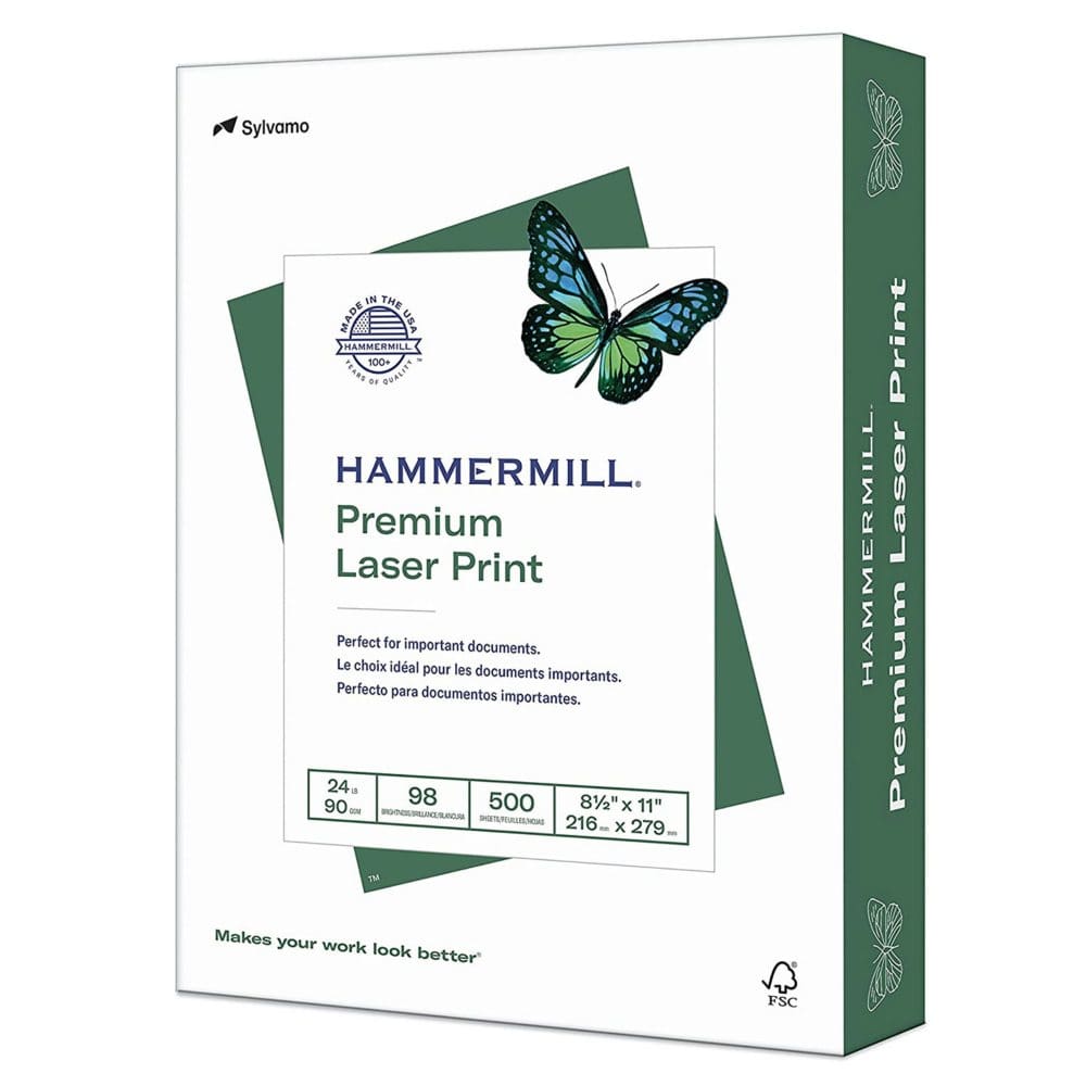 Hammermill - Laser Print Paper 24lb 98 Bright 8-1/2 x 11 - Ream (Pack of 2) - Copy & Multipurpose Paper - Hammermill