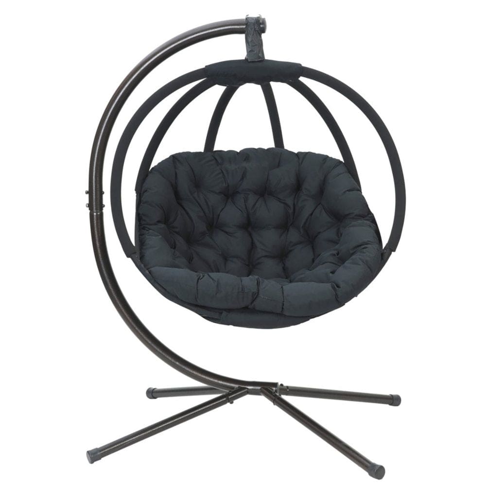 Hanging Ball Chair (Overland Black) - Patio Chairs & Benches - Hanging