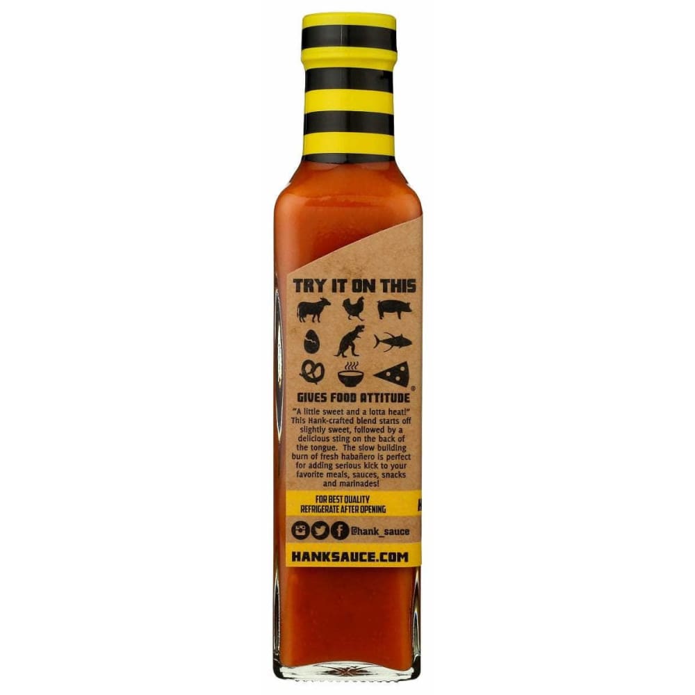 HANK SAUCE Grocery > Pantry > Condiments HANK SAUCE: Honey Habanero Hot Sauce, 8.5 oz