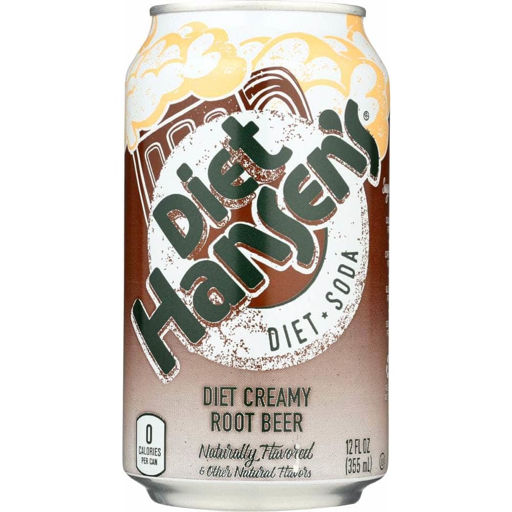 Hansens Hansen Creamy Root Beer Diet Soda 6-12oz, 72 oz