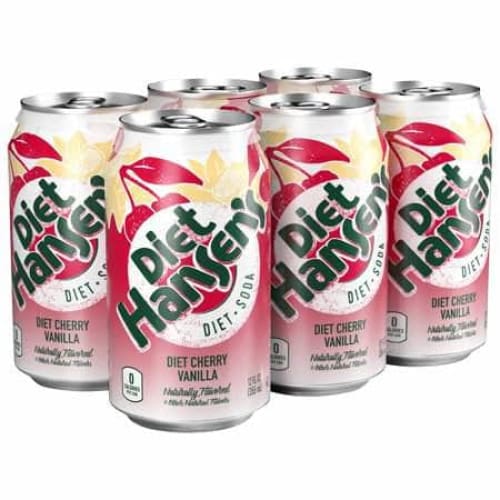 Hansens Hansen Diet Soda Cherry Vanilla 6-12oz, 72 oz