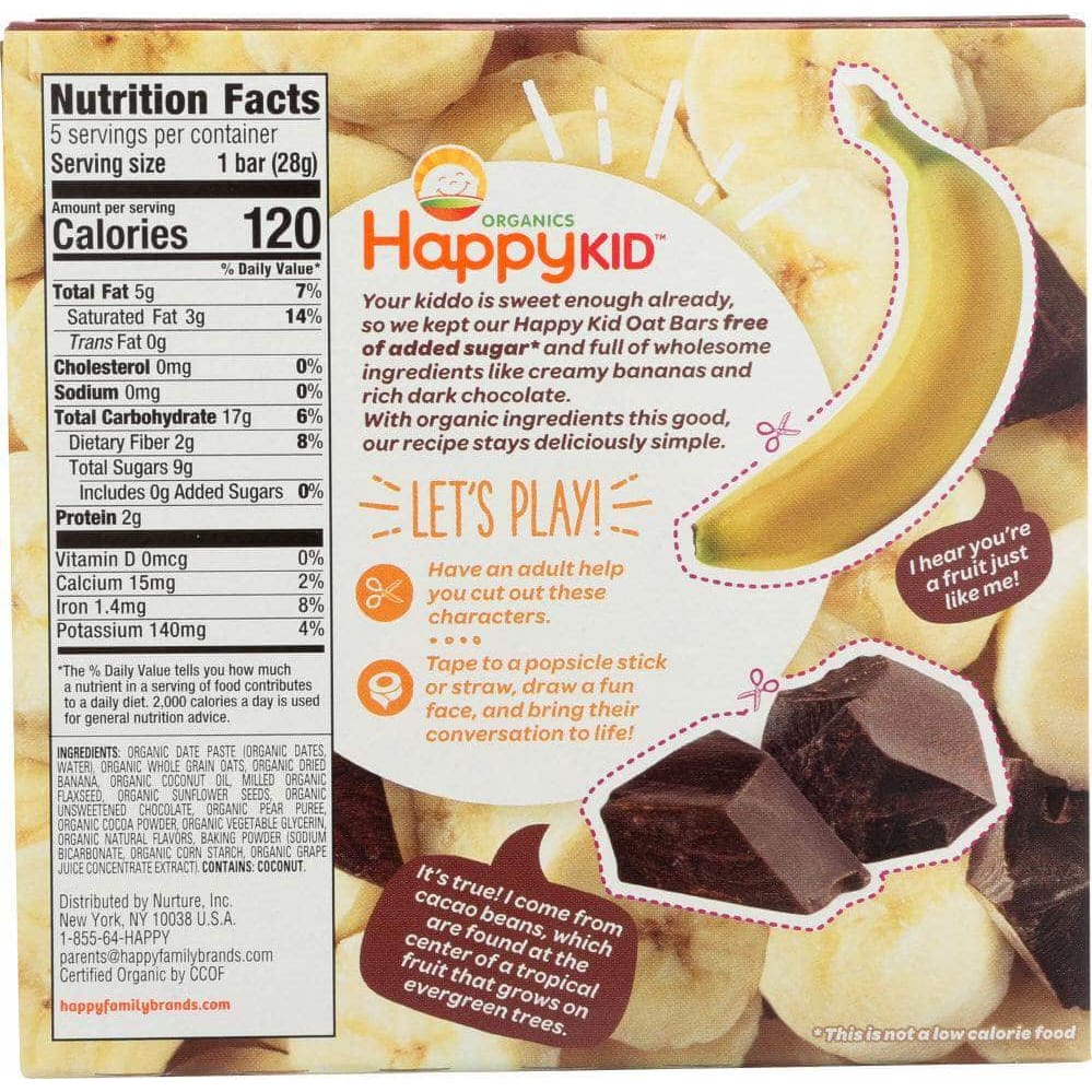 Happy Family Brands Happy Kid Bar Fruit Banana Chocolate, 4.95 oz