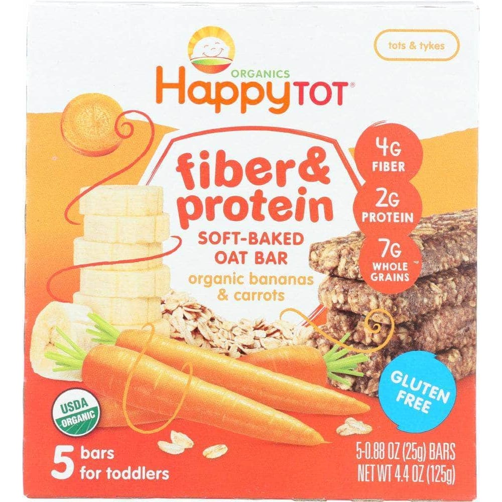 Happy Family Brands Happy Tot Bar Oat Banana Carrots Organic, 4.4 oz