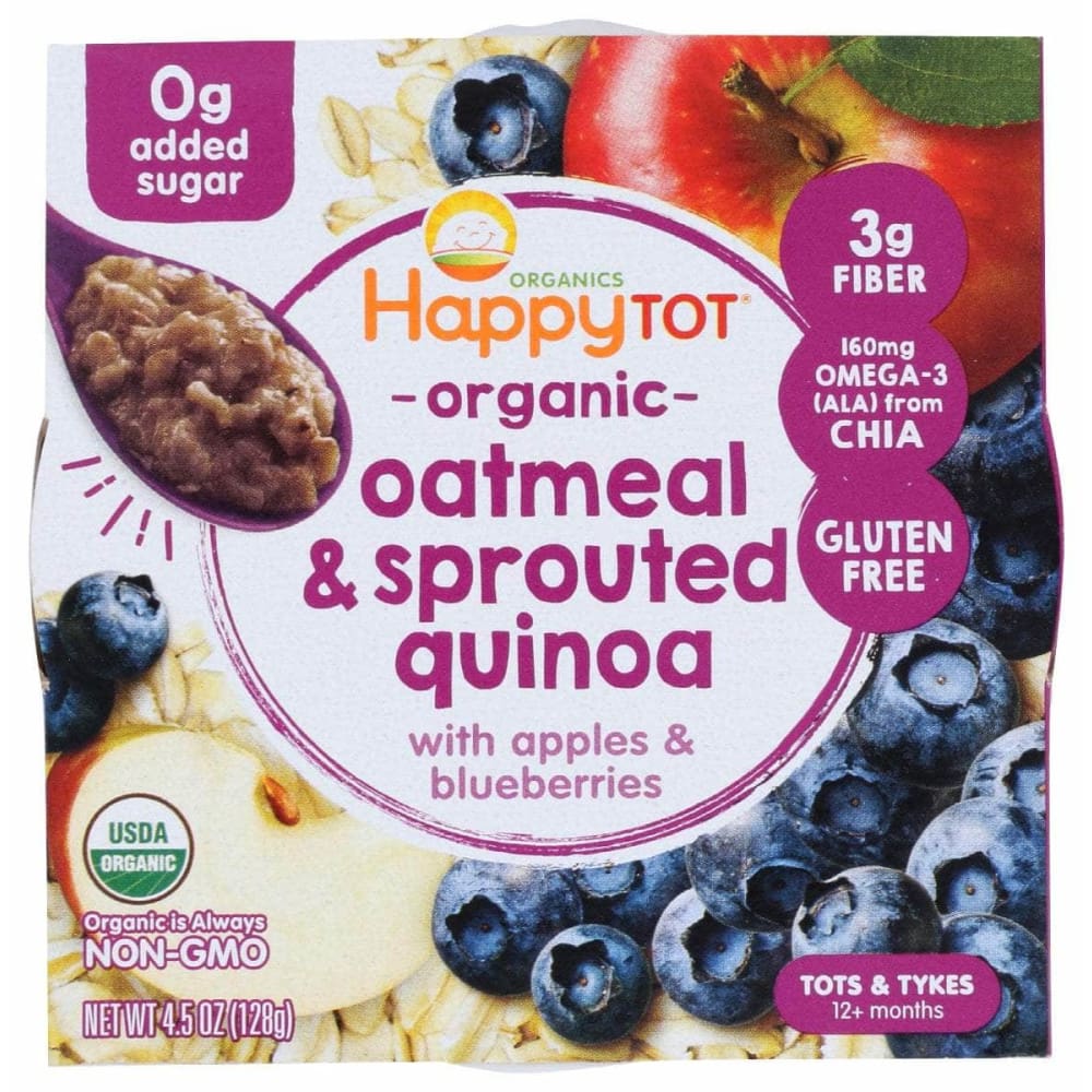 HAPPY TOT HAPPY TOT Bowl Oatmeal Appl Blberry, 4.5 oz