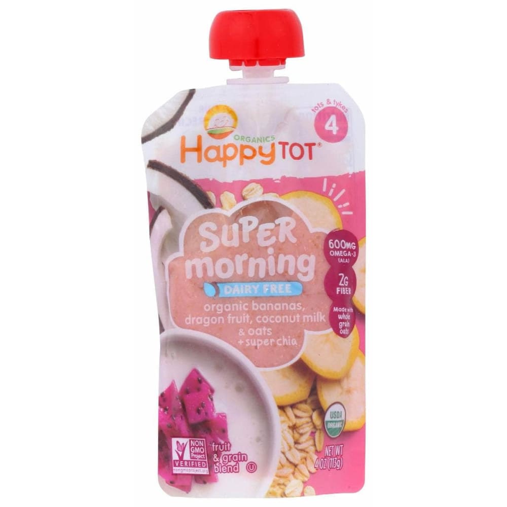 HAPPY TOT HAPPY TOT Pouch Ban Drgnf Cmlk Morn, 4 oz