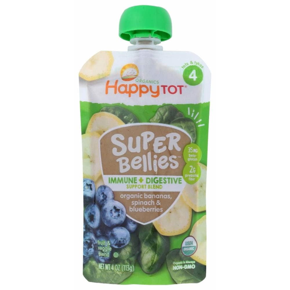 HAPPY TOT HAPPY TOT Pouch Banana Spnch Blubry, 4 oz