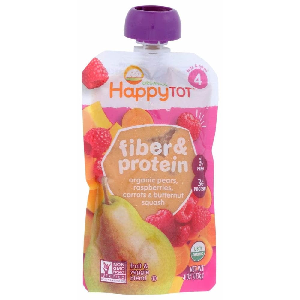 HAPPY TOT HAPPY TOT Stage4 Pear Rspbry Bttrn Org, 4 oz