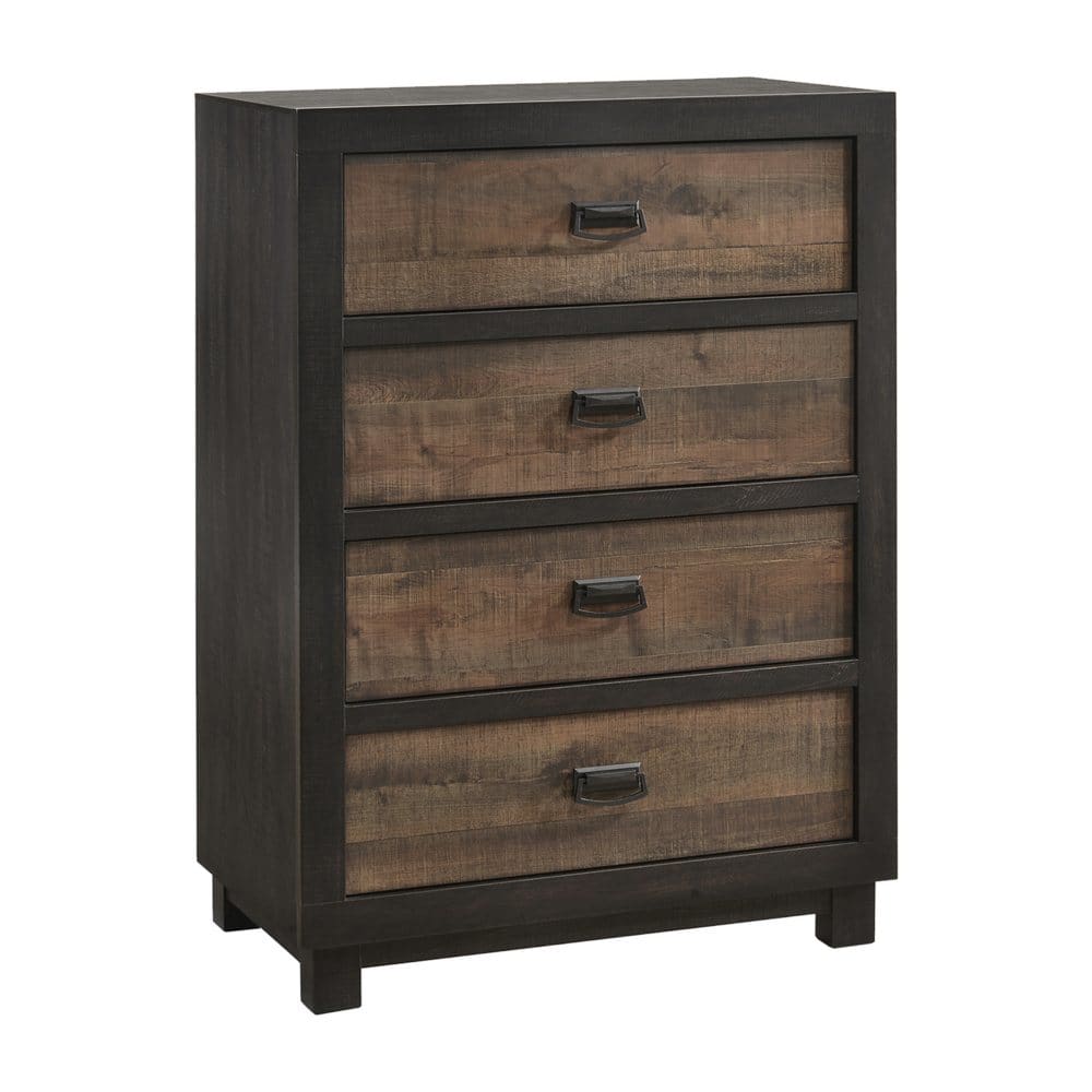 Harrison 4-Drawer MDF and Particle Board Chest Walnut - Transitional - Harrison