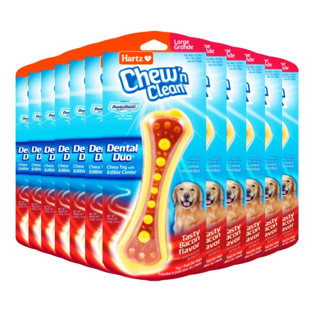 Hartz Chew ’n Clean Dental Dog Toy - Large - 12 Pack - Hartz