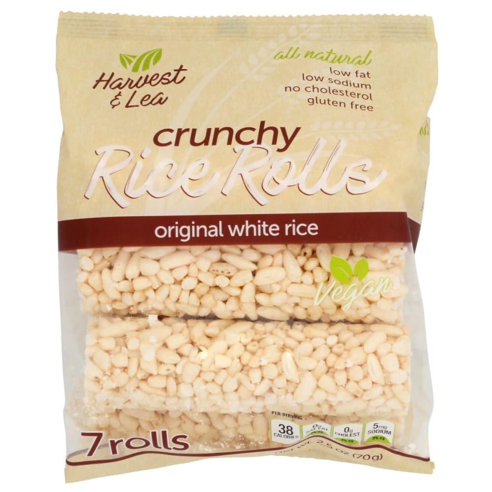 HARVEST AND LEA: Crunchy White Rice Rolls, 2.5 oz (Pack of 6) | ShelHealth