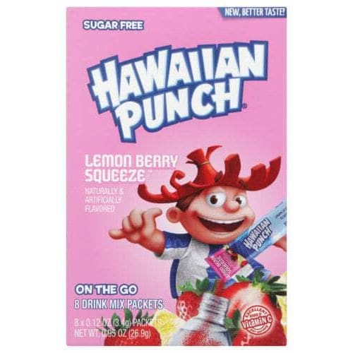 HAWAIIAN PUNCH Grocery > Beverages > Drink Mixes HAWAIIAN PUNCH: Lemon Berry Squeeze On The Go 8 Drink Mix Packets, 0.95 oz