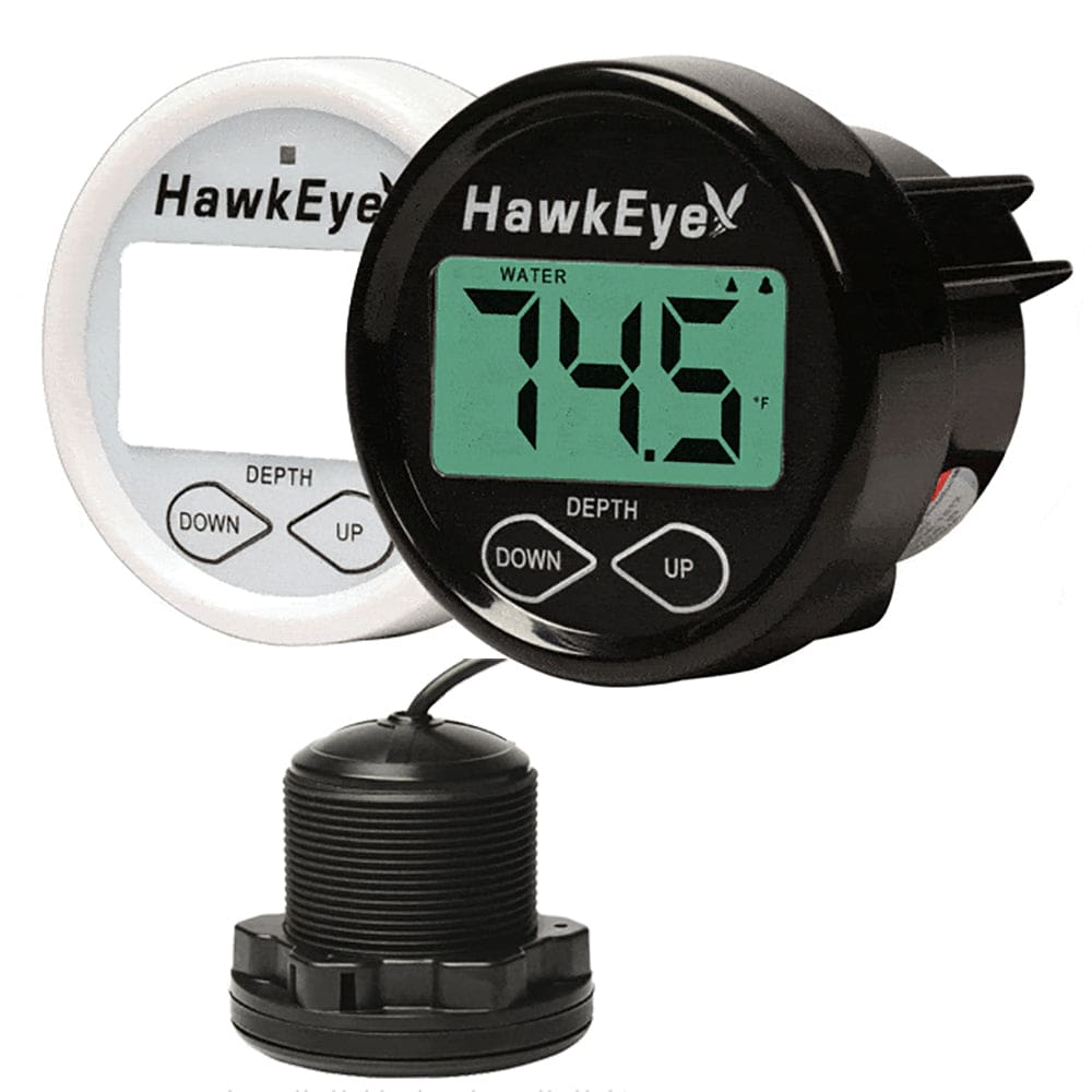 Hawkeye DepthTrax In-Dash Digital Depth & Temp Gauge - Thru-Hull - Marine Navigation & Instruments | Gauges - HawkEye
