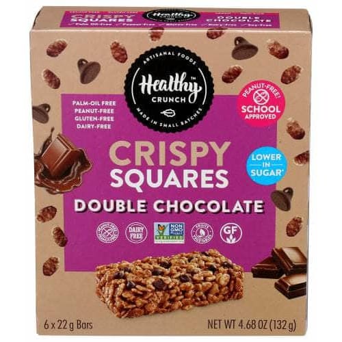 HEALTHY CRUNCH Grocery > Snacks > Chips > Snacks Other HEALTHY CRUNCH: Square Crisp Choco Double, 4.68 oz