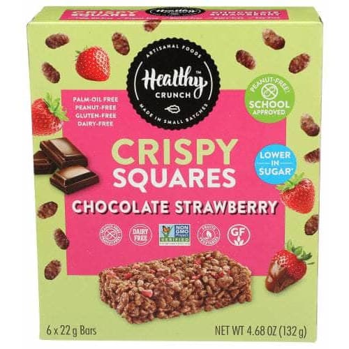 HEALTHY CRUNCH Grocery > Snacks > Chips > Snacks Other HEALTHY CRUNCH: Square Crisp Choc Stwbry, 4.68 oz