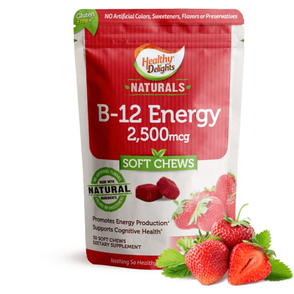 HEALTHY DELIGHTS Health > Weight Loss Products & Supplements HEALTHY DELIGHTS B12 Energy Chews, 30 ea