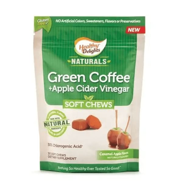 HEALTHY DELIGHTS Health > Weight Loss Products & Supplements HEALTHY DELIGHTS Green Coffee Plus Apple Cider Vinegar Chews, 30 ea