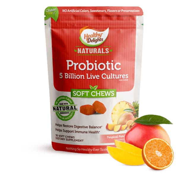 HEALTHY DELIGHTS Health > Weight Loss Products & Supplements HEALTHY DELIGHTS Probiotic Chews, 30 ea