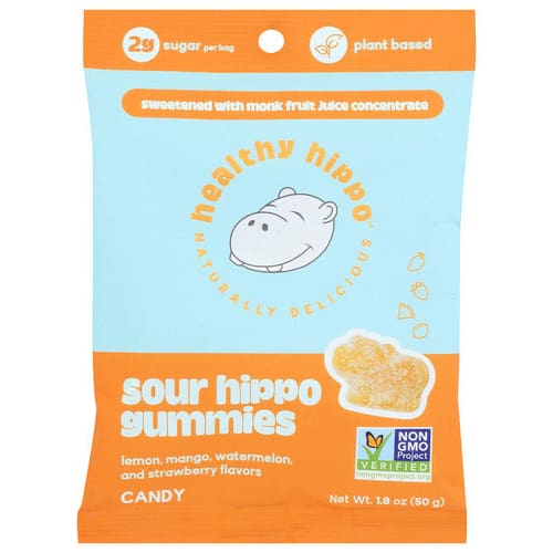 HEALTHY HIPPO: Candy Sour Hippo Gummies 1.8 OZ (Pack of 5) - Grocery > Chocolate Desserts and Sweets > Candy - HEALTHY HIPPO