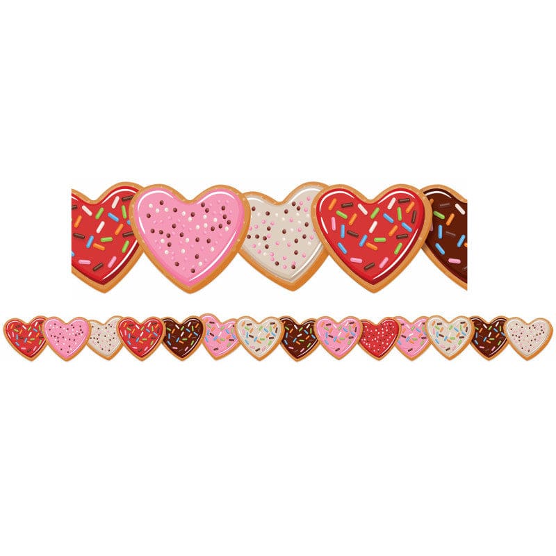 Heart Cookies Extra Wide Deco Trim (Pack of 10) - Border/Trimmer - Eureka