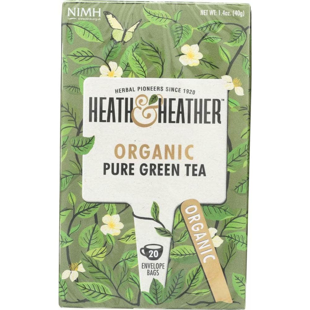 Heath And Heather Heath And Heather Organic Pure Green Tea, 20 ea
