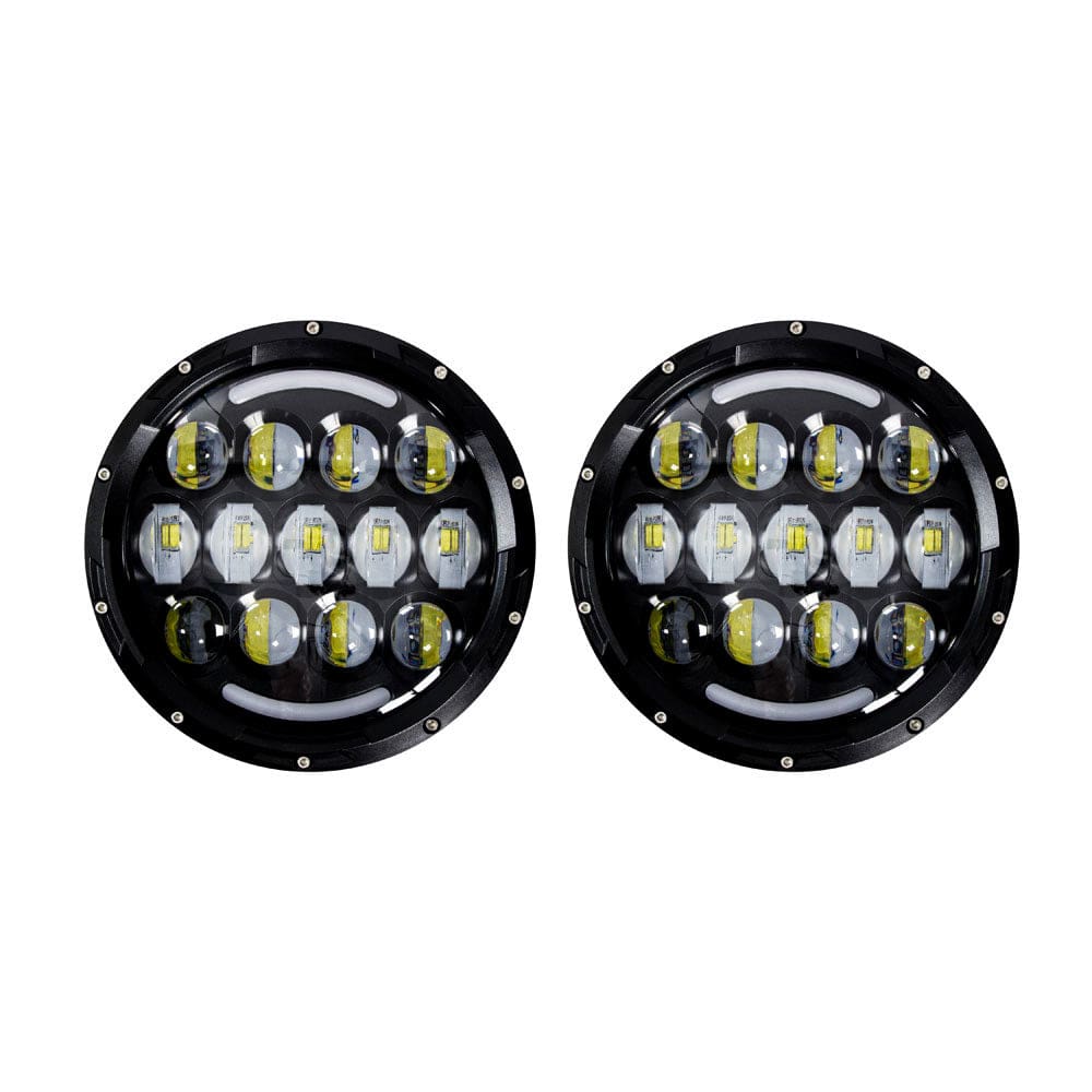 HEISE 7 LED Light w/ Black Face & Partial Halo - 21 LED - Automotive/RV | Lighting - HEISE LED Lighting Systems