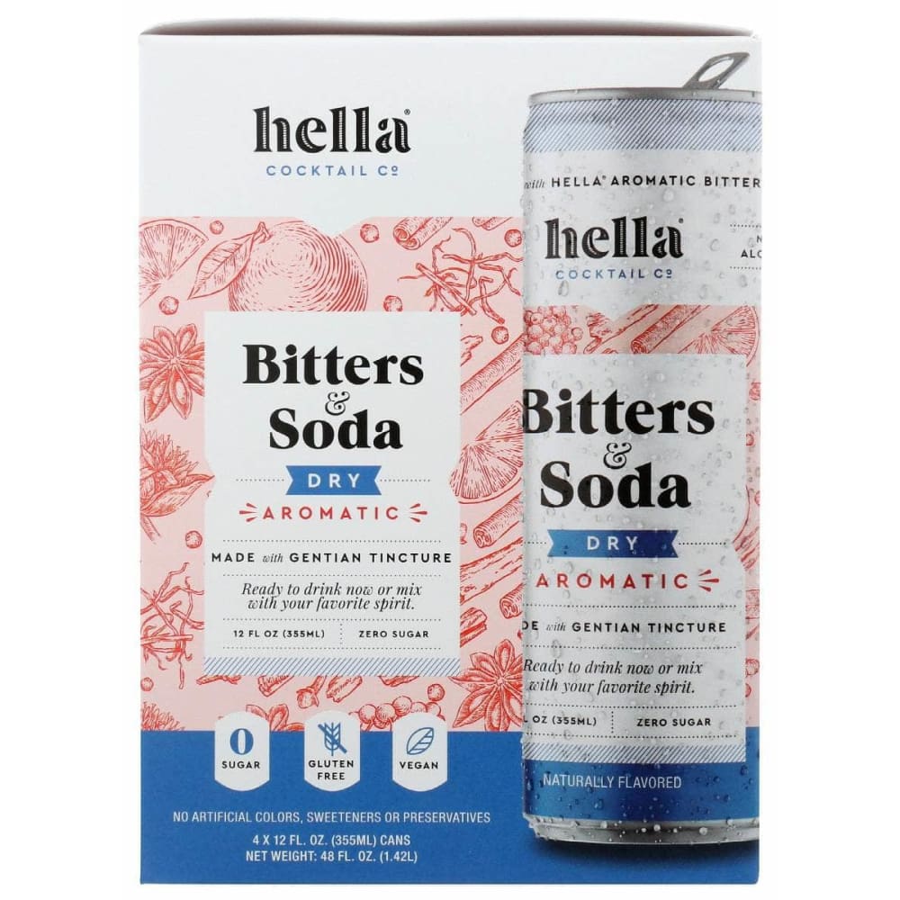 HELLA COCKTAIL Hella Cocktail Bitters Dry Aromatic 4Pk, 48 Fo