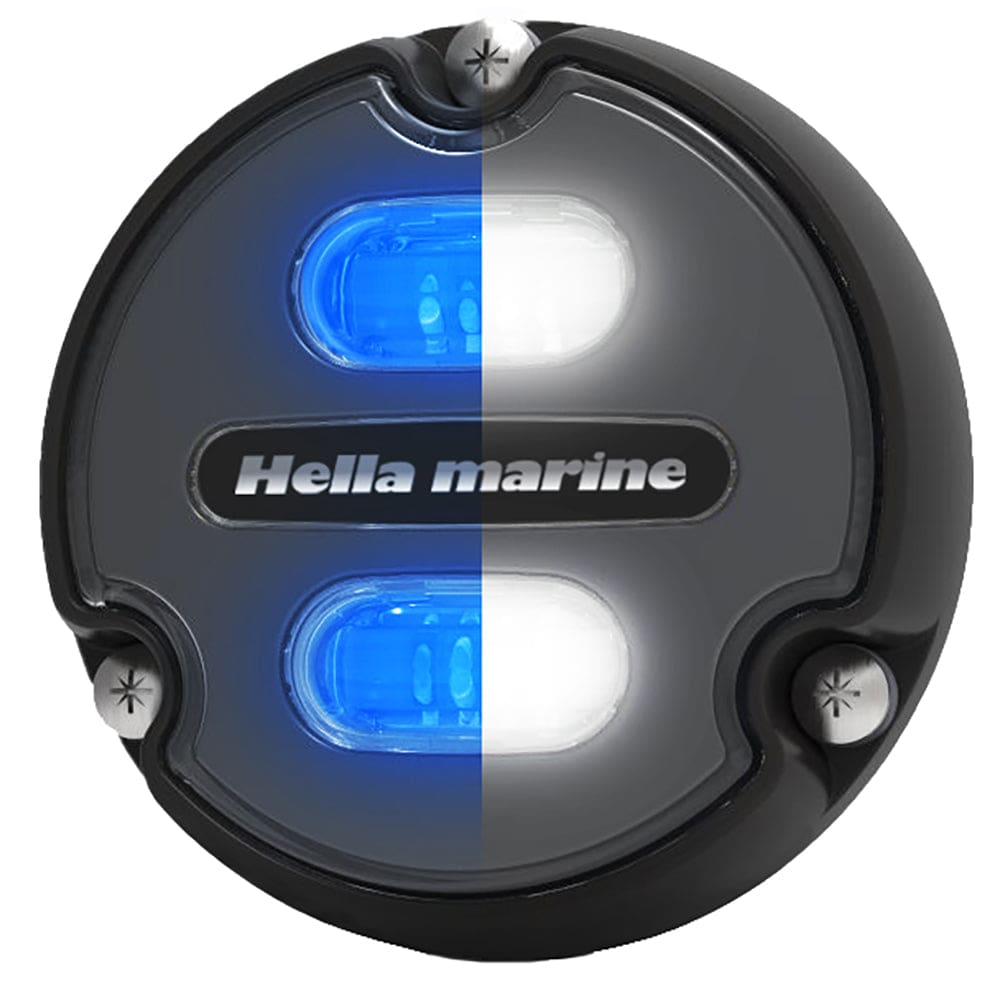 Hella Marine Apelo A1 Blue White Underwater Light - 1800 Lumens - Black Housing - Charcoal Lens - Lighting | Underwater Lighting - Hella