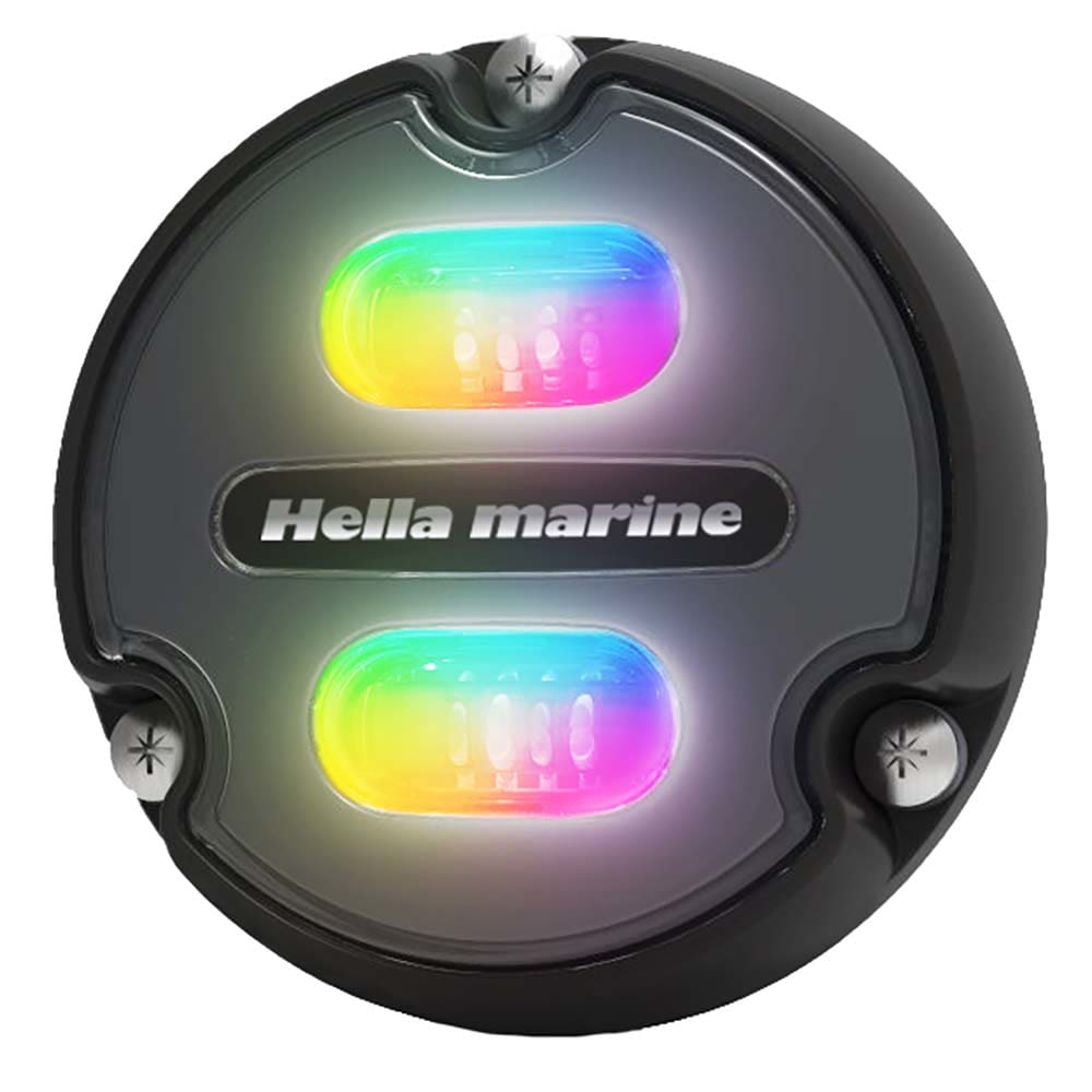Hella Marine Apelo A1 RGB Underwater Light - 1800 Lumens - Black Housing - Charcoal Lens - Lighting | Underwater Lighting - Hella Marine