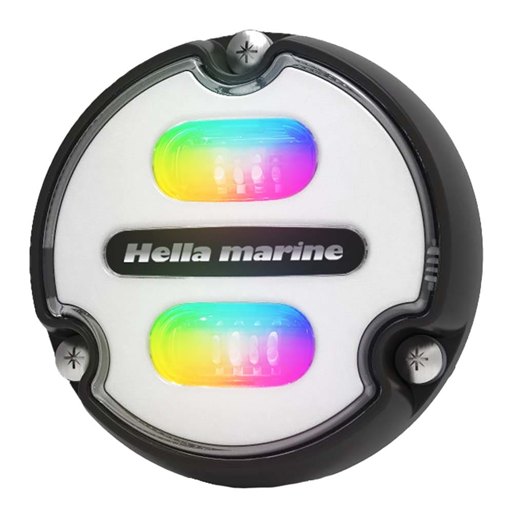 Hella Marine Apelo A1 RGB Underwater Light - 1800 Lumens - Black Housing - White Lens - Lighting | Underwater Lighting - Hella Marine