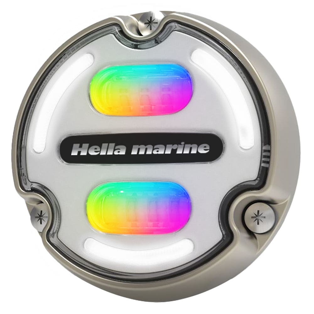 Hella Marine Apelo A2 RGB Underwater Light - 3000 Lumens - Bronze Housing - White Lens w/ Edge Light - Lighting | Underwater Lighting -