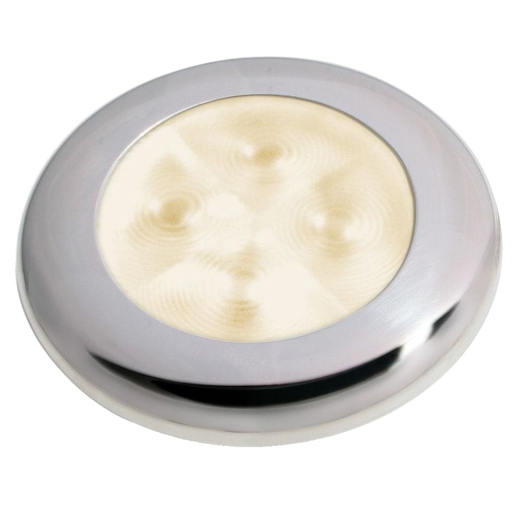 Hella Marine Slim Line LED ’Enhanced Brightness’ Round Courtesy Lamp - Warm White LED - Stainless Steel Bezel - 12V - Lighting | Interior /