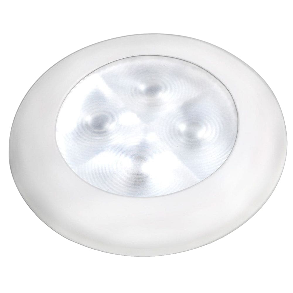 Hella Marine Slim Line LED ’Enhanced Brightness’ Round Courtesy Lamp - White LED - White Plastic Bezel - 12V - Lighting | Interior /