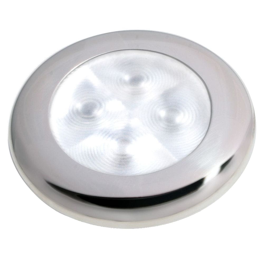 Hella Marine Slim Line LED ’Enhanced Brightness’ Round Courtesy Lamp - White LED - Stainless Steel Bezel - 12V - Lighting | Interior /