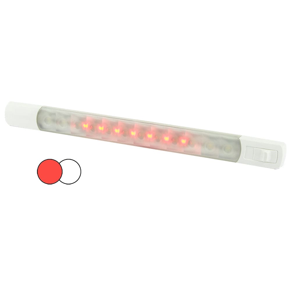 Hella Marine Surface Strip Light w/ Switch - White/ Red LEDs - 12V - Lighting | Interior / Courtesy Light - Hella Marine