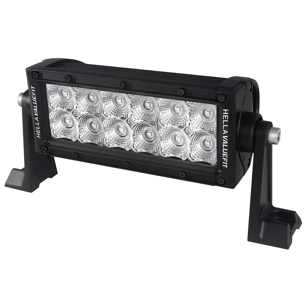 Hella Marine Value Fit Sport Series 12 LED Flood Light Bar - 8 - Black - Automotive/RV | Lighting,Lighting | Light Bars - Hella Marine