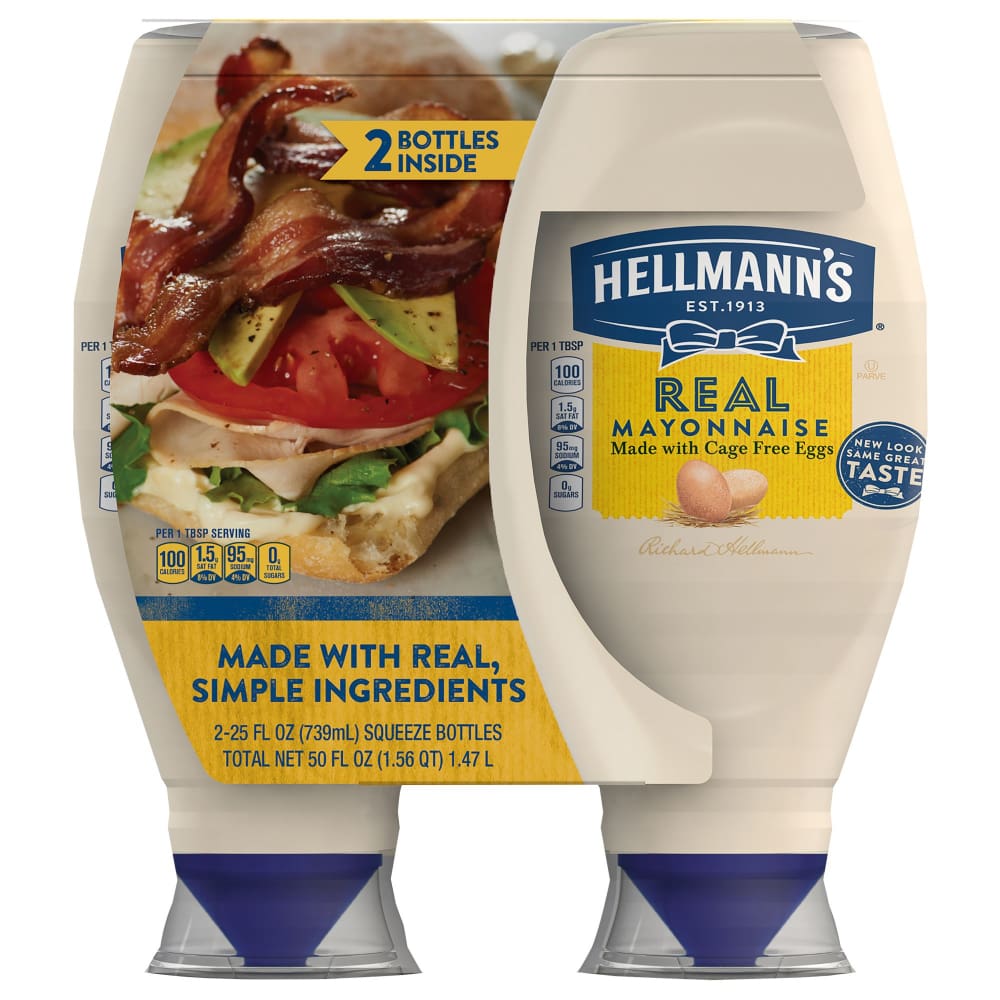 Hellmann’s Real Mayonnaise Squeeze Bottle 2 ct. - Hellmann’s