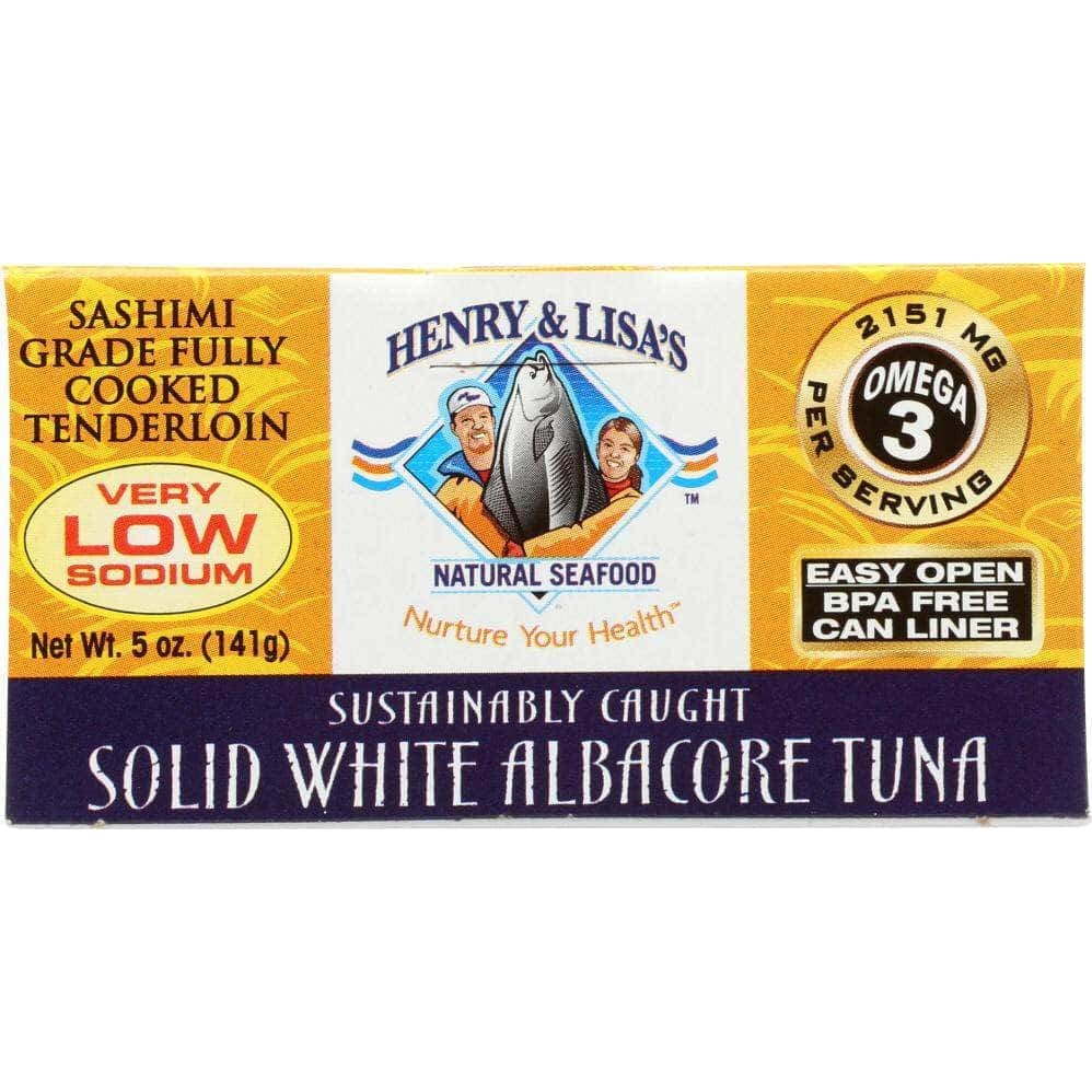 Henry & Lisas Natural Seafood Henry & Lisa's Natural Seafood Solid White Albacore Tuna Very Low Sodium, 5 oz
