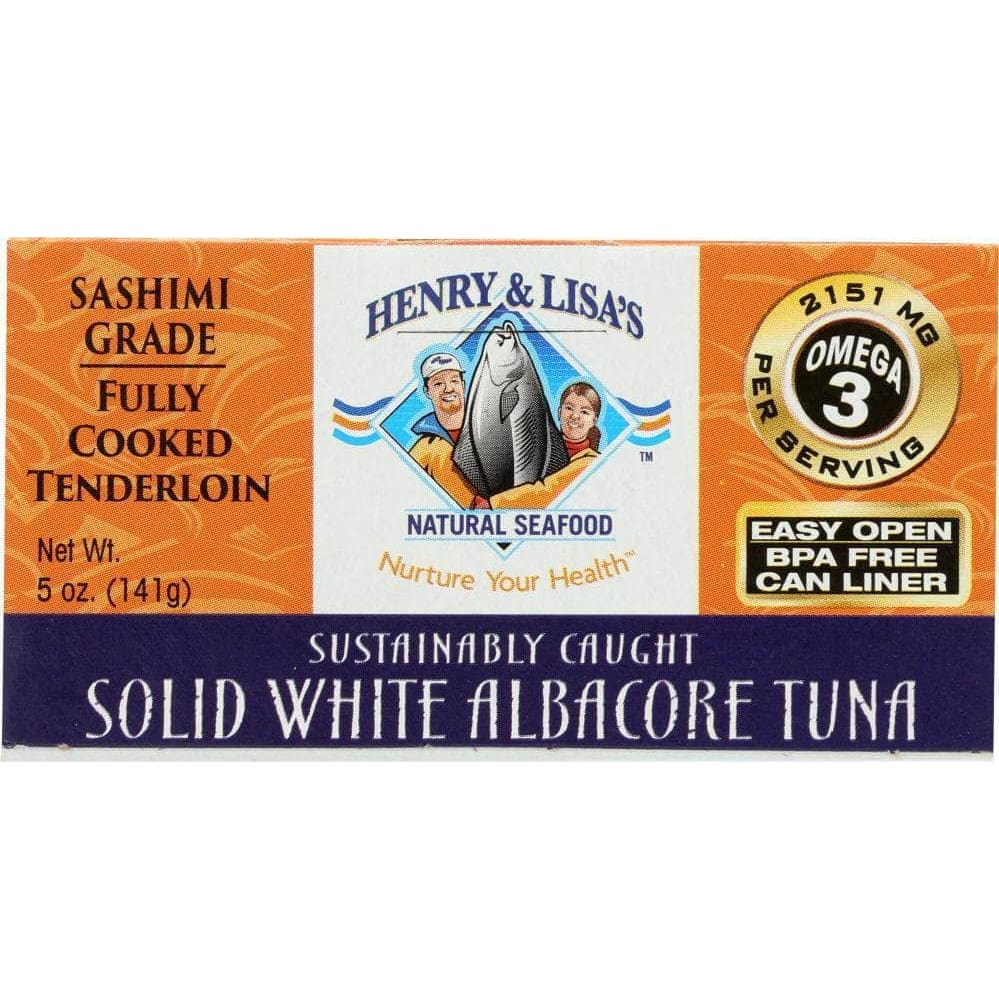 Henry & Lisas Natural Seafood Henry & Lisas Solid White Albacore Tuna Sashimi Grade, 5 oz