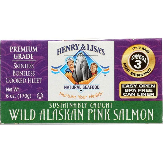HENRY & LISAS NATURAL SEAFOOD Henry & Lisa'S Wild Alaskan Pink Salmon, 6 Oz