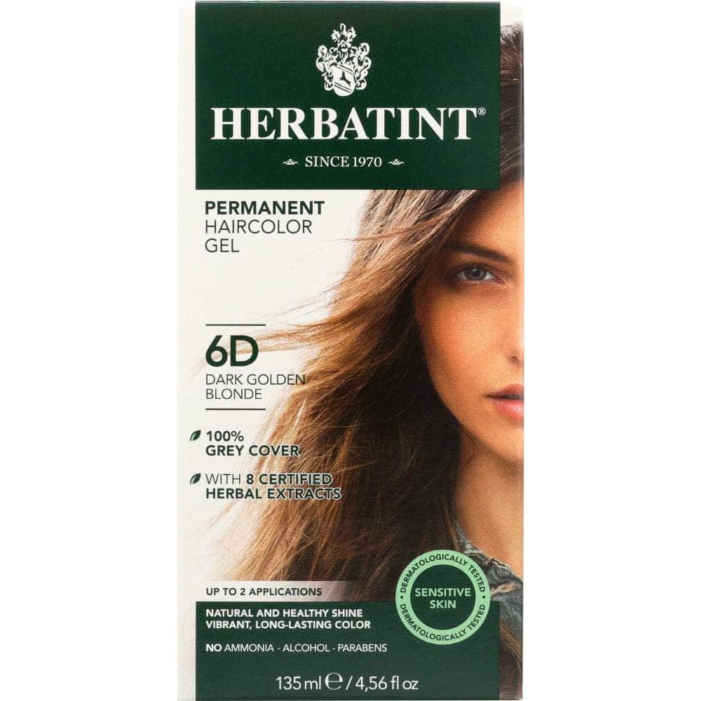 HERBATINT Herbatint Permanent Hair Color Gel 6D Dark Golden Blonde, 4.56 Oz