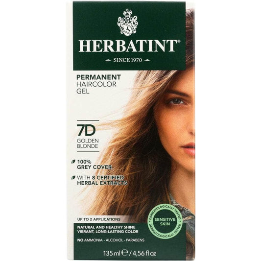 HERBATINT Herbatint Permanent Hair Color Gel 7D Golden Blonde, 4.56 Oz