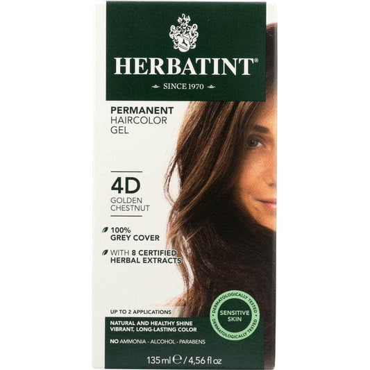 HERBATINT Herbatint Permanent Haircolor Gel 4D Golden Chestnut, 4.56 Fo