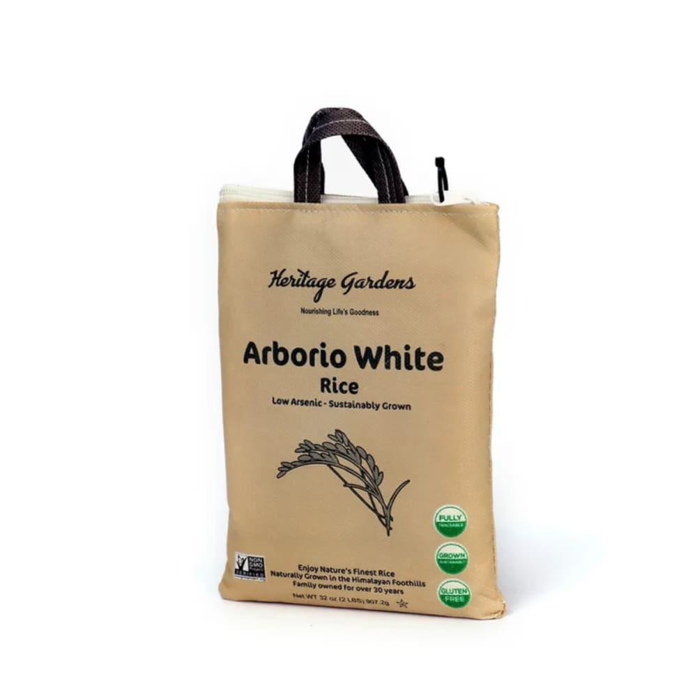 HERITAGE GARDENS: Rice White Arborio 2 LB (Pack of 4) - HERITAGE GARDENS