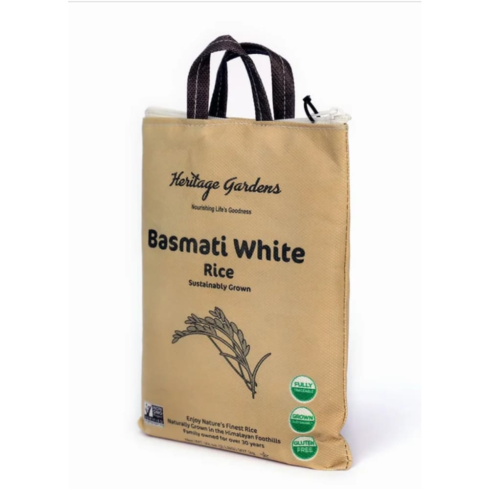 HERITAGE GARDENS: Rice White Basmati 2 LB (Pack of 4) - HERITAGE GARDENS