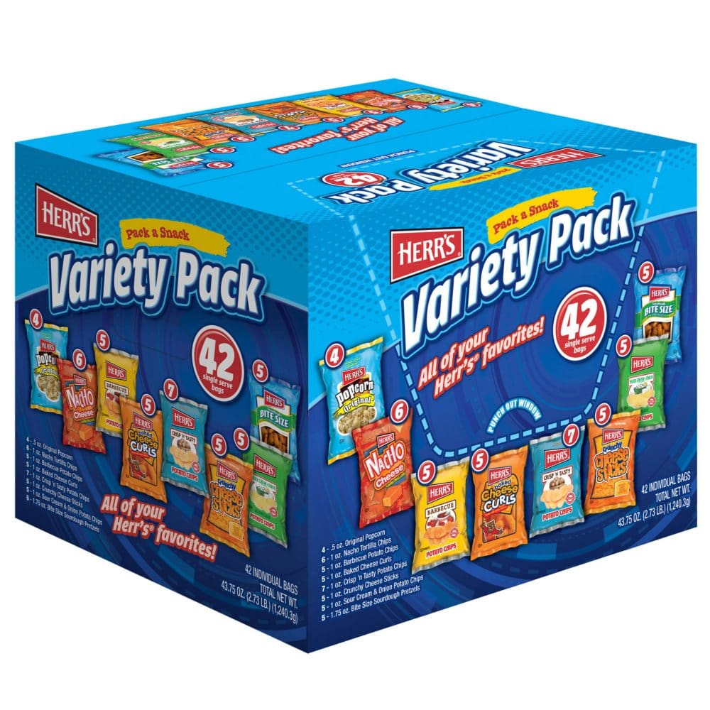 Herr’s Variety Pack Snacks (42 pk.) - Chips - Herr’s