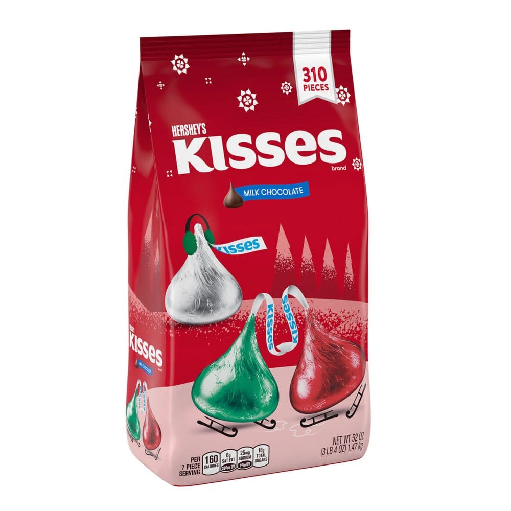 HERSHEY’S KISSES Milk Chocolate Candy Holiday Bag (52 oz. 310 Pieces) - Chocolate Candy - ShelHealth