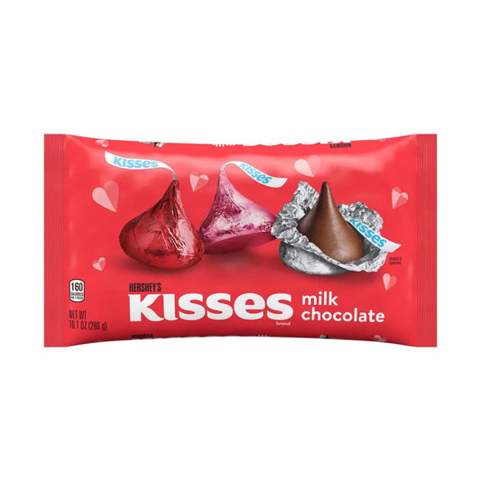 HERSHEY’S KISSES Milk Chocolate Candy Valentine’s Day 10.1 oz Bag - HERSHEY’S
