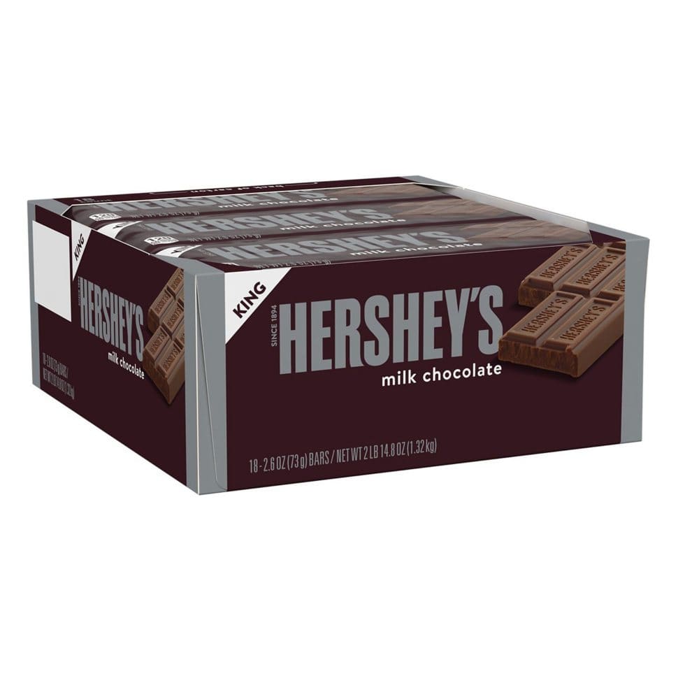 HERSHEY’S Milk Chocolate King Size Candy Full Size Bar (2.6 oz.) (Pack of []) - Don’t Lack The Snacks With Hershey’s - HERSHEY’S