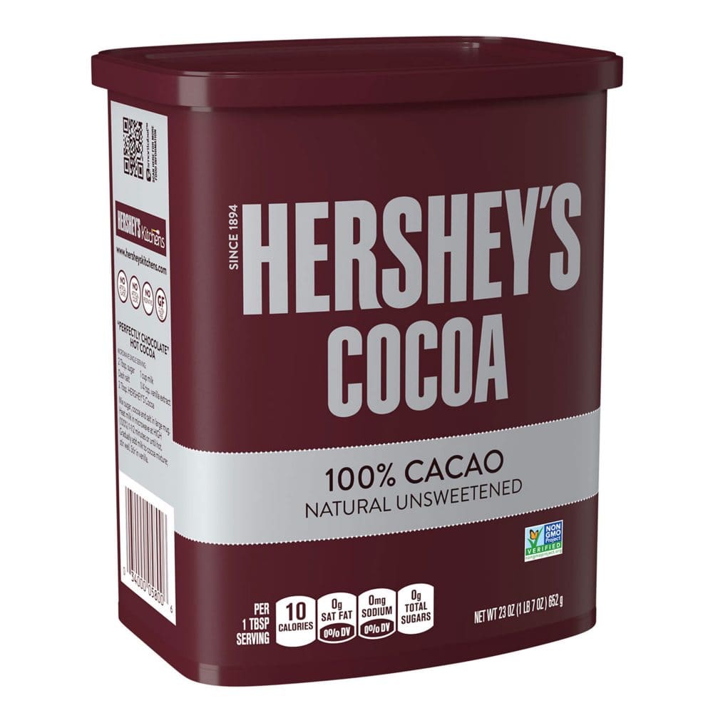 HERSHEY’S Natural Unsweetened Cocoa Gluten Free Can (23 oz.) (Pack of 2) - Baking - HERSHEY’S