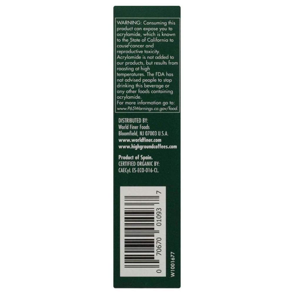 HIGHGROUND Highground Decaf Instant Coffee Stick 10 Count, 0.7 Oz